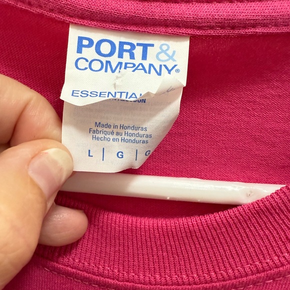 Port & Company Pink Graphic Tee - Picture 3 of 3